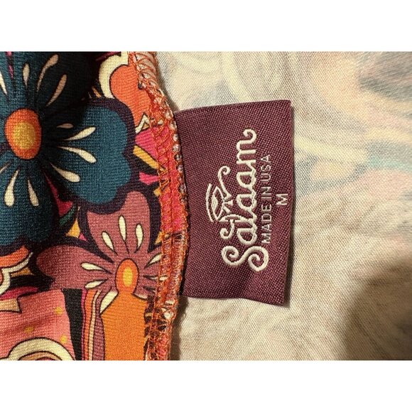 SALAAM Floral Multicolored Patchwork Skirt Casual Size Med. - Picture 6 of 9